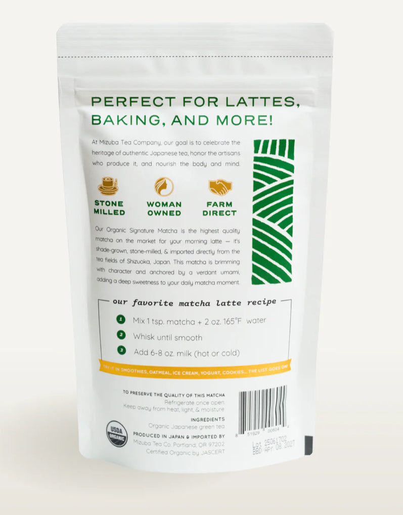 DAILY MATCHA 100g Bag-MIZUBA TEA – Keeper Coffee